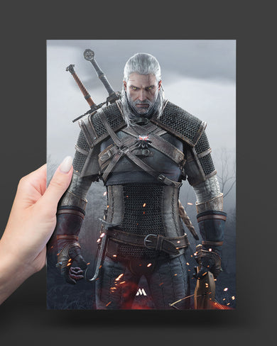 Witcher-White Wolf Metal-Poster