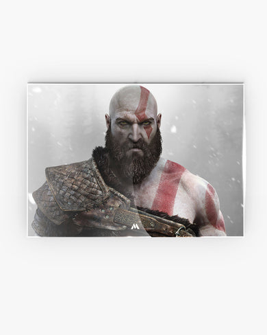 God of War-Kratos Metal-Poster