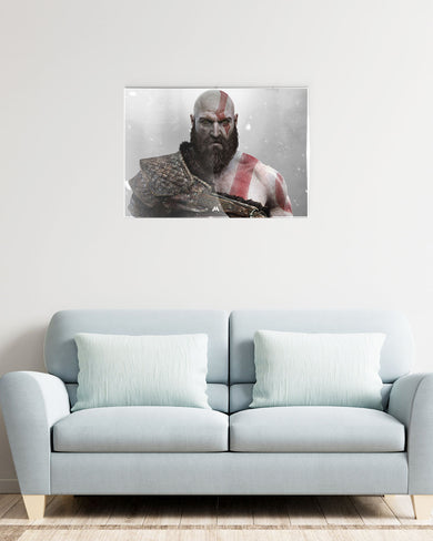 God of War-Kratos Metal-Poster