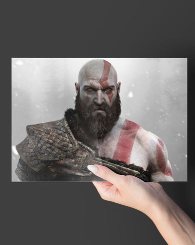 God of War-Kratos Metal-Poster