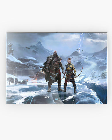 God of War-Shores of Ragnarok Metal-Poster