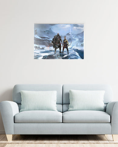 God of War-Shores of Ragnarok Metal-Poster