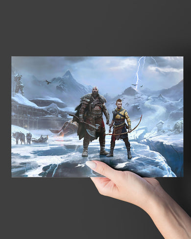 God of War-Shores of Ragnarok Metal-Poster