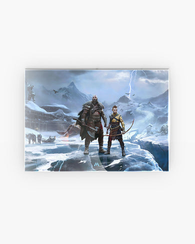 God of War-Shores of Ragnarok Metal-Poster