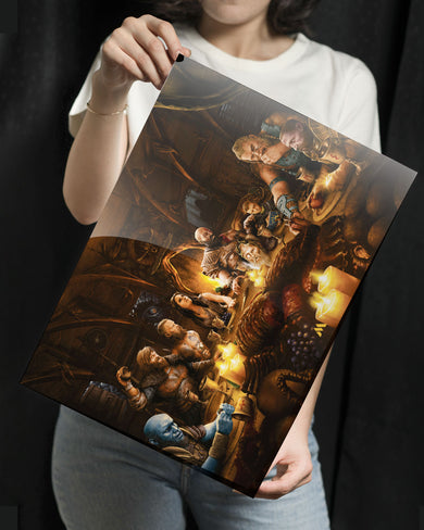 God of War-Last Supper Remake Metal Poster