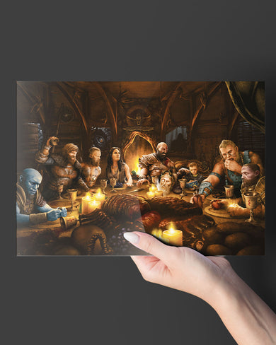 God of War-Last Supper Remake Metal-Poster