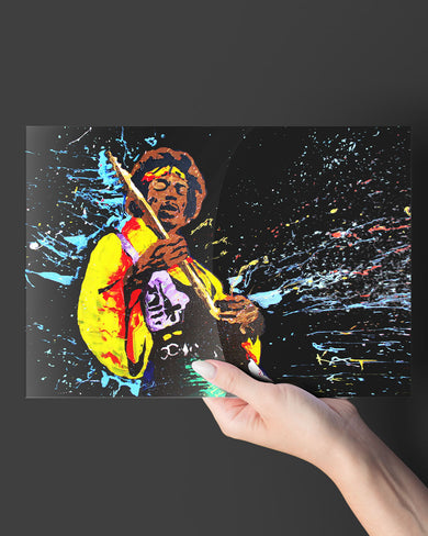 Jimi Hendrix Abstraction Metal-Poster