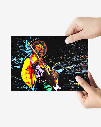 Jimi Hendrix Abstraction Metal-Poster