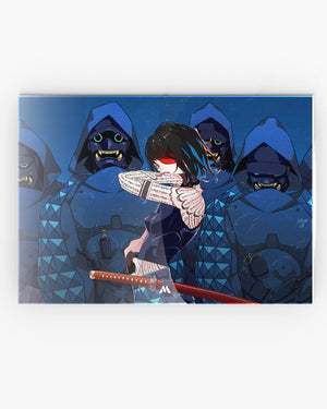 Ninja Oni Masked Maiden Metal-Poster