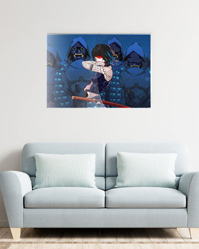 Ninja Oni Masked Maiden Metal-Poster