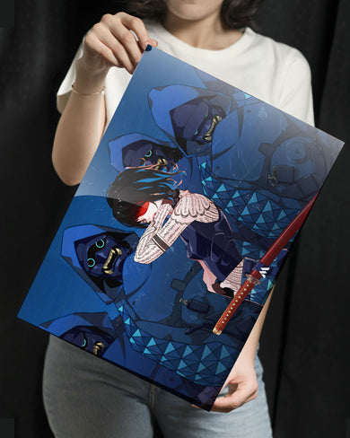 Ninja Oni Masked Maiden Metal-Poster