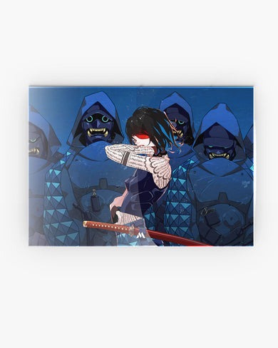 Ninja Oni Masked Maiden Metal-Poster