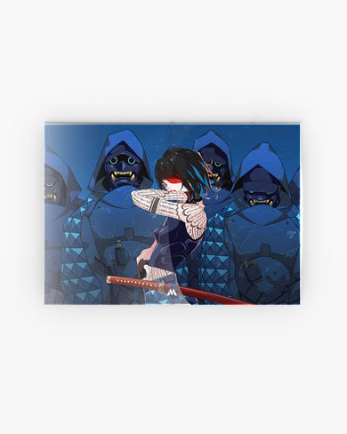 Ninja Oni Masked Maiden Metal-Poster