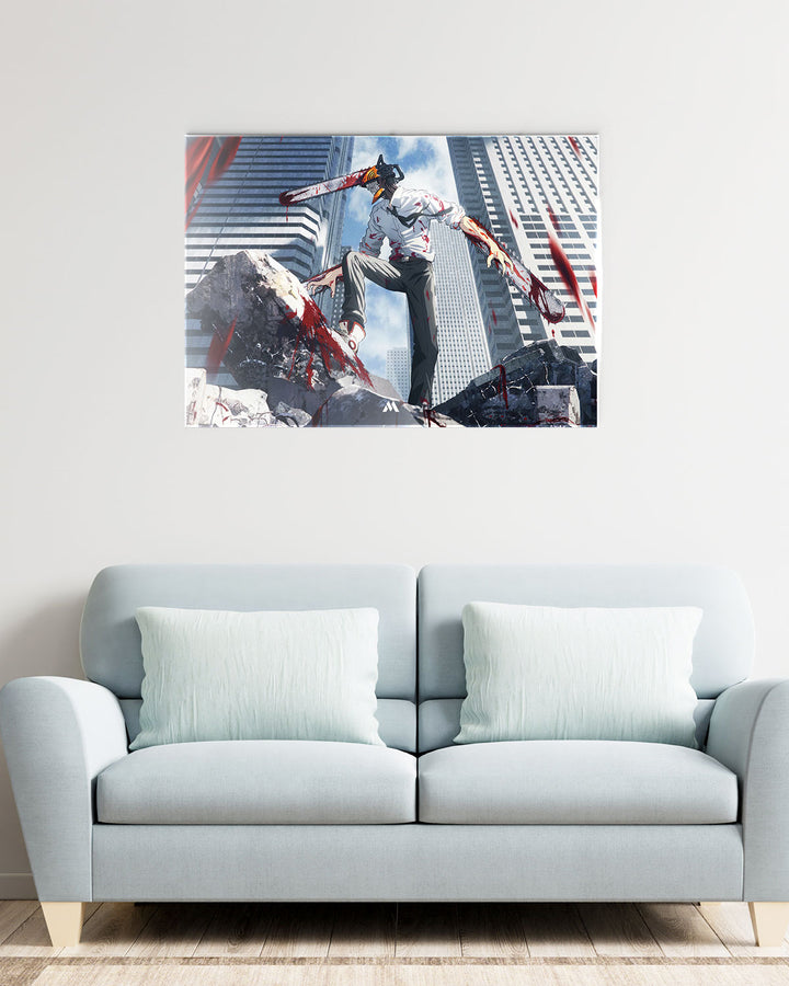 Chainsaw Symphony Metal Poster Myxtur