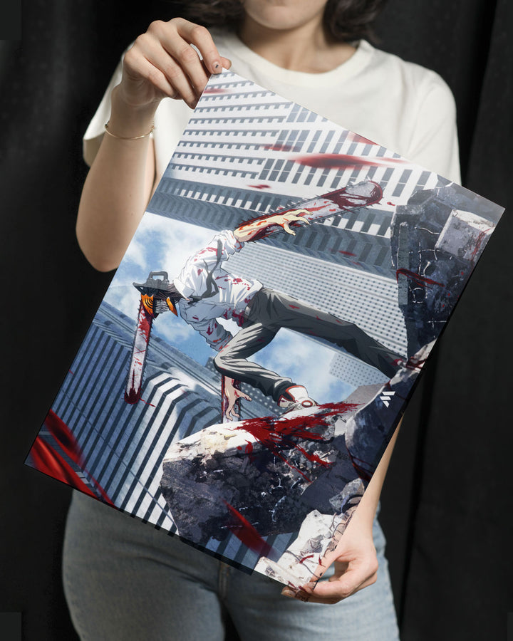 Chainsaw Symphony Metal Poster Myxtur