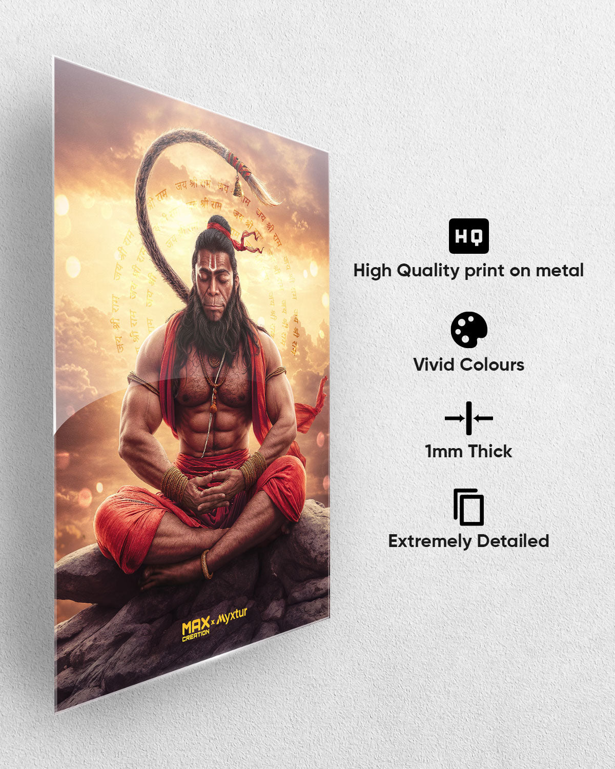 Zen Hanuman Metal Poster – Myxtur