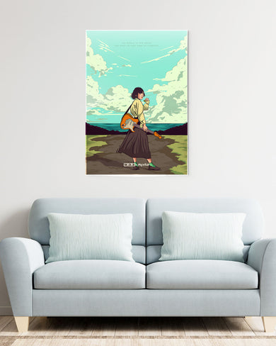 Girl With Guitar [WDE] Metal-Poster