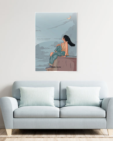 Girl On The Roof [WDE] Metal-Poster