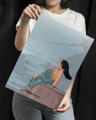 Girl On The Roof [WDE] Metal-Poster