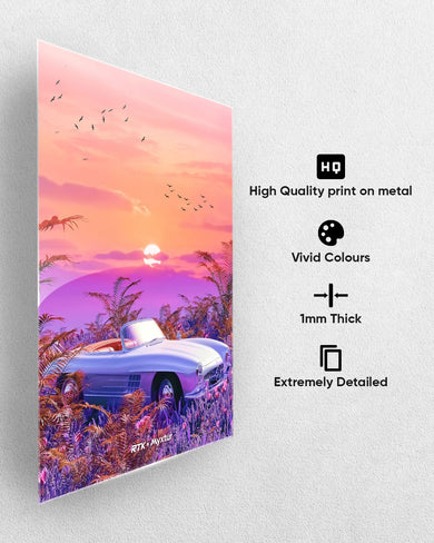 Sunset Convertible [RTK] Metal-Poster