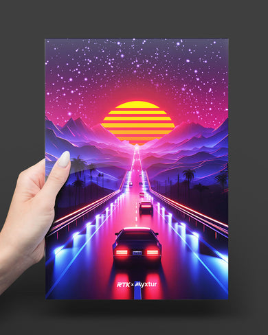 Neon Sunset Drive [RTK] Metal-Poster