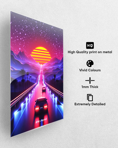 Neon Sunset Drive [RTK] Metal-Poster