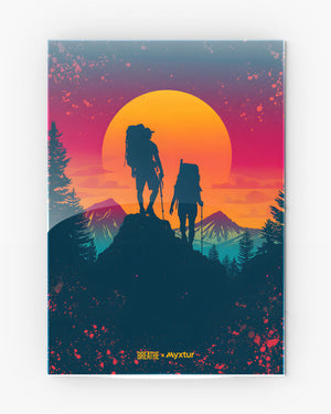 Backpacker Sunset [BREATHE] Metal Poster