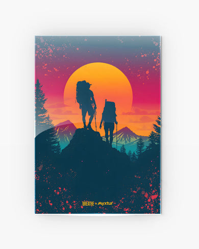 Backpacker Sunset [BREATHE] Metal-Poster