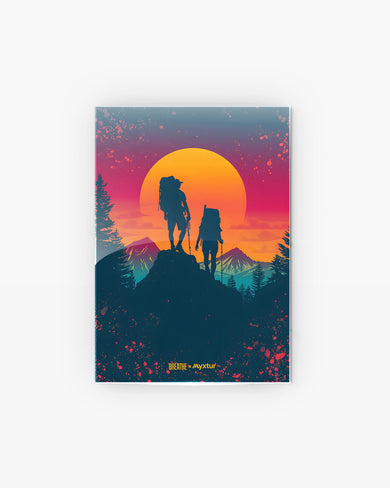 Backpacker Sunset [BREATHE] Metal-Poster