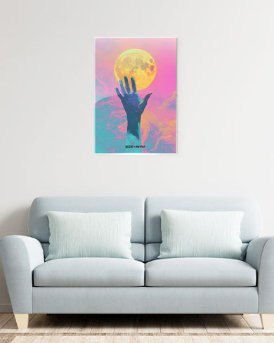 Glowing Handrise [BREATHE] Metal-Poster