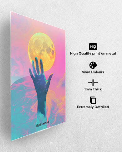 Glowing Handrise [BREATHE] Metal-Poster