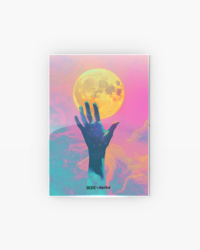 Glowing Handrise [BREATHE] Metal-Poster