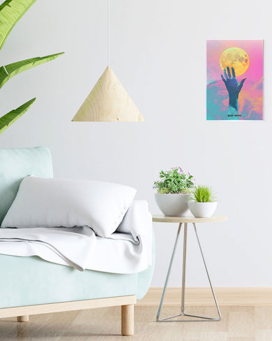 Glowing Handrise [BREATHE] Metal-Poster