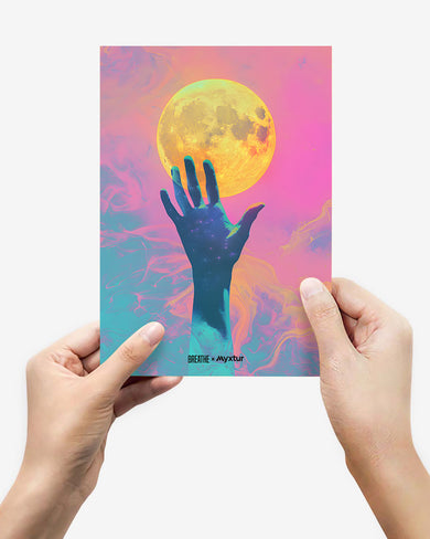 Glowing Handrise [BREATHE] Metal-Poster
