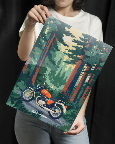 Forest Roadster [BREATHE] Metal-Poster