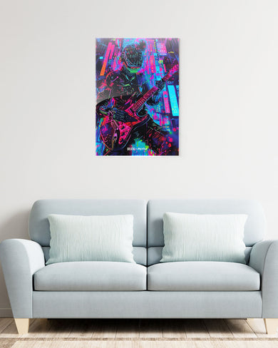 Neon Strings [BREATHE] Metal-Poster