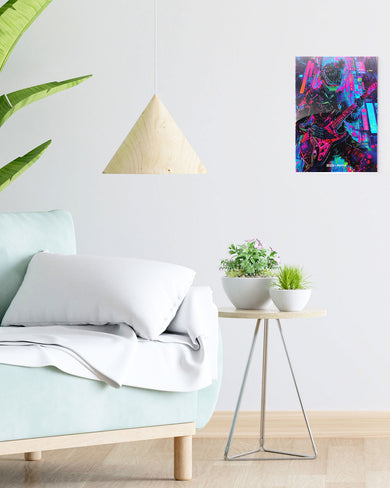 Neon Strings [BREATHE] Metal-Poster