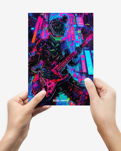 Neon Strings [BREATHE] Metal-Poster