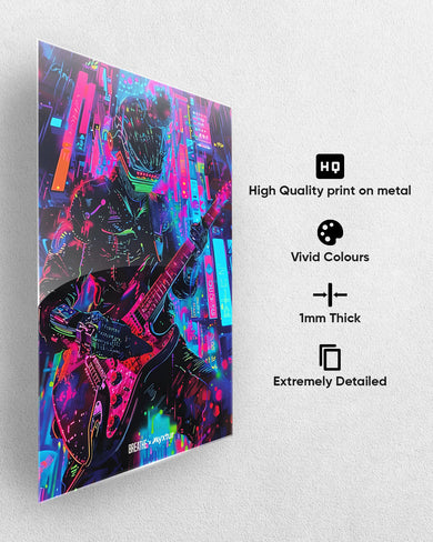 Neon Strings [BREATHE] Metal-Poster