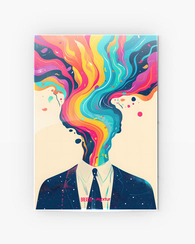 Colour Cascade [BREATHE] Metal-Poster