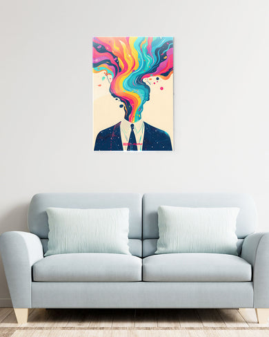 Colour Cascade [BREATHE] Metal-Poster