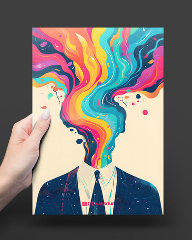 Colour Cascade [BREATHE] Metal-Poster