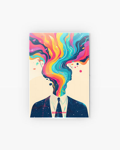 Colour Cascade [BREATHE] Metal-Poster