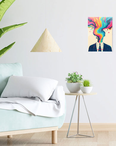 Colour Cascade [BREATHE] Metal-Poster