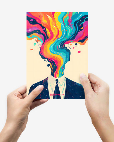 Colour Cascade [BREATHE] Metal-Poster