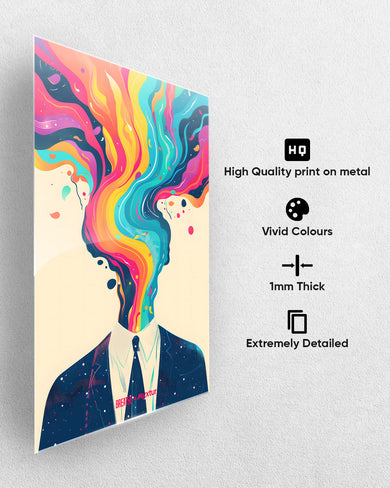 Colour Cascade [BREATHE] Metal-Poster