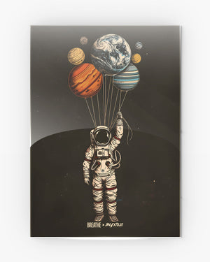 Planetary Parachutes [BREATHE] Metal Poster