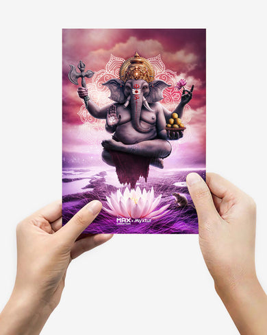 Divine Ganesha Grace [MaxCreation] Metal-Poster