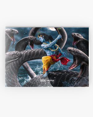 Krishna and Kaalia [MaxCreation] Metal Poster