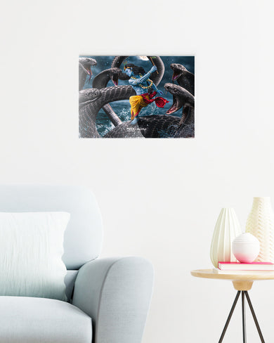 Krishna and Kaalia [MaxCreation] Metal-Poster